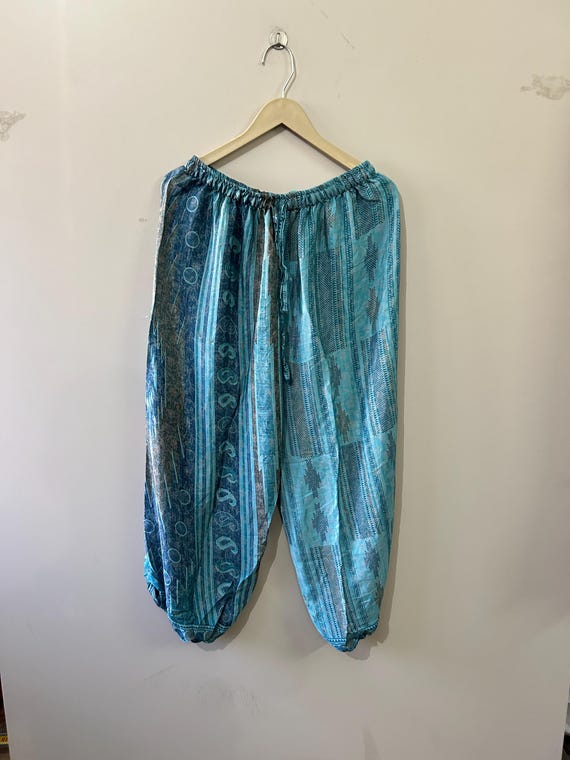 Unisex Silk Baggy Pants Yoga Pants Hippie Trouser Pants Comfy