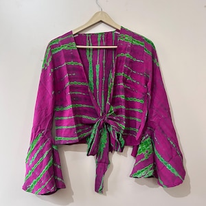 Silk Top, Bell Sleeve Top For Women