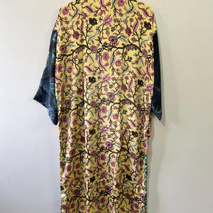 Traditional Indian Patchwork Silk Kimono Robe for Women, Duster Jacket ...