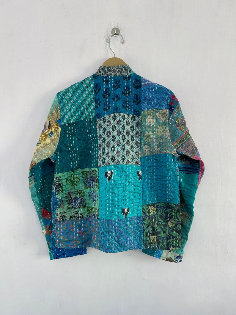 Vintage Patchwork Seide Kantha Handgemachte Jacke Bild 9