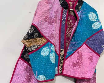 ヴィンテージ チェック柄 カンタ キルティング リバーシブル