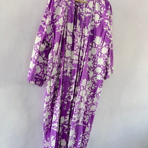 100% cotton block printed kimono Robe, Beach Cover Up , Bridesmaid Gown image 5