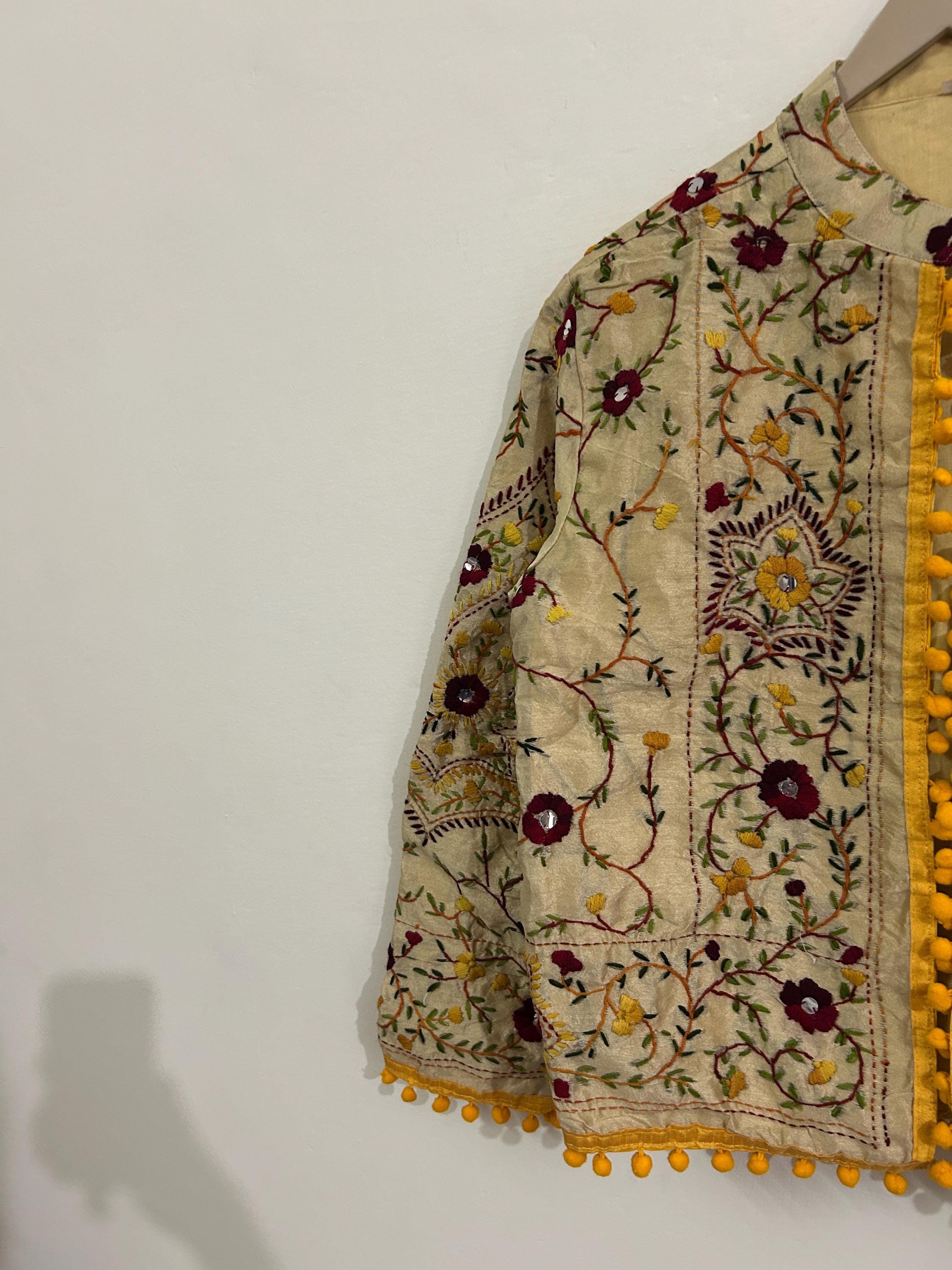 Traditional Phulkari Handmade Embroidered Jacket for Women Traditional Phulkari Handmade Embroidered Jacket for Women