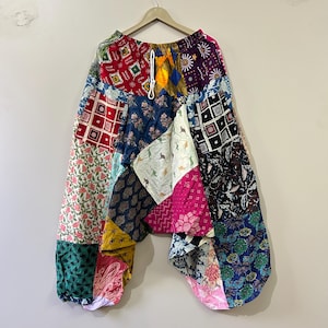 Pantalon patchwork indien Pantalon bohème Pantalon de yoga Sarouel pour femme