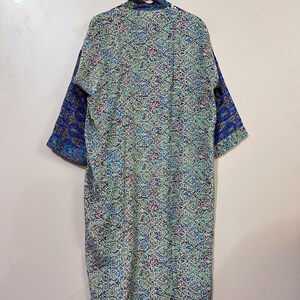 Traditional Indian Patchwork Silk Kimono Robe for Women, Duster Jacket ...