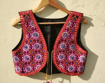 Veste indienne femme gilet bohème veste traditionnelle veste femme kotti veste brodée veste banjara kutch