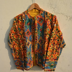 Traditional Indian Jacket Boho Jacket Handmade Jacket Vintage Jacket Cotton Jacket Vintage Coat Women Jacket Bohemian Jacket Ethnic Jacket