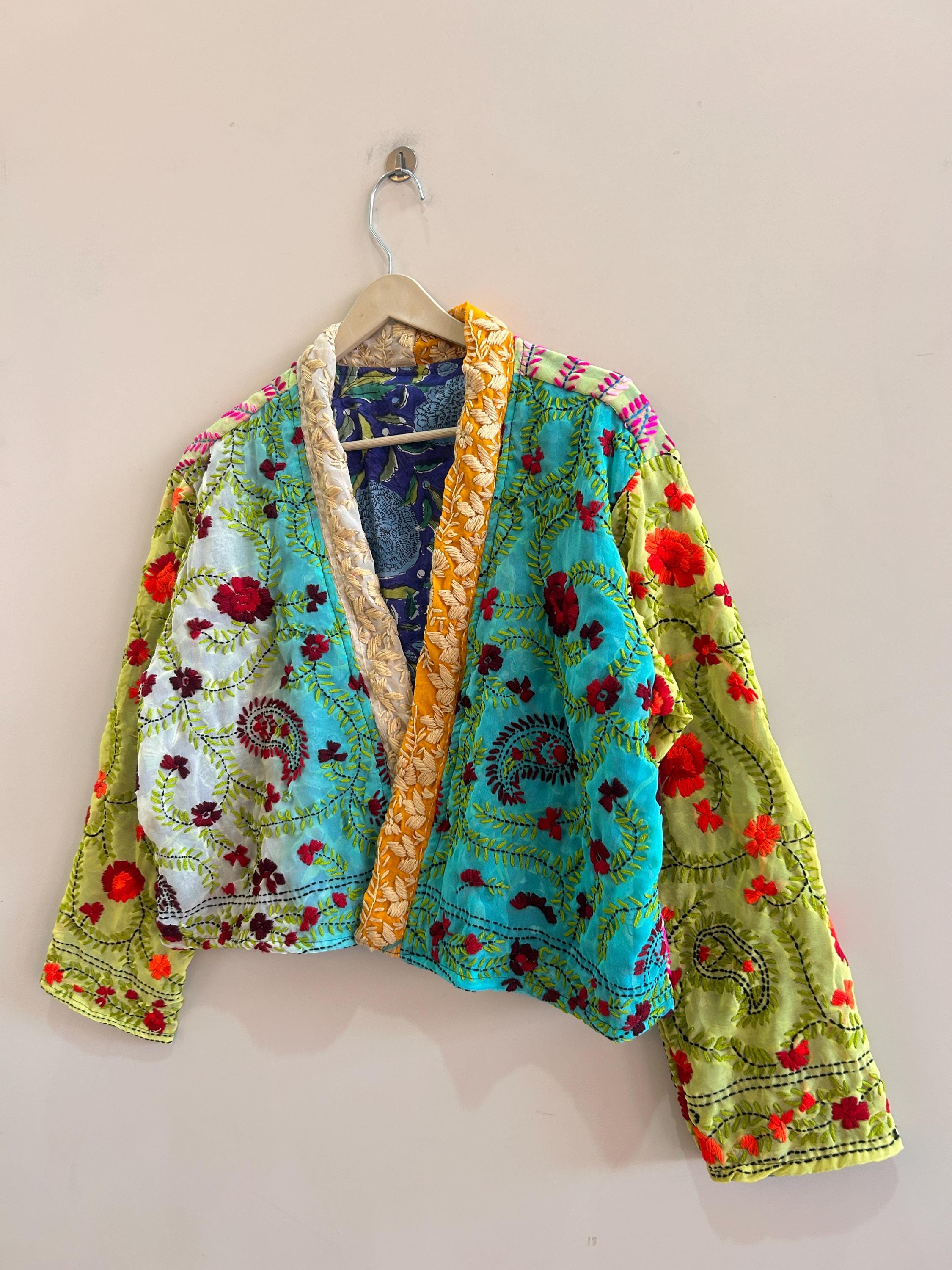 70s/BIG JAGUAR/バタフライスリーブ刺繍ジャケット/グアテマラ製 女性用プルカリハンドメイドジャケット、クリスマスジャケット - Etsy 日本