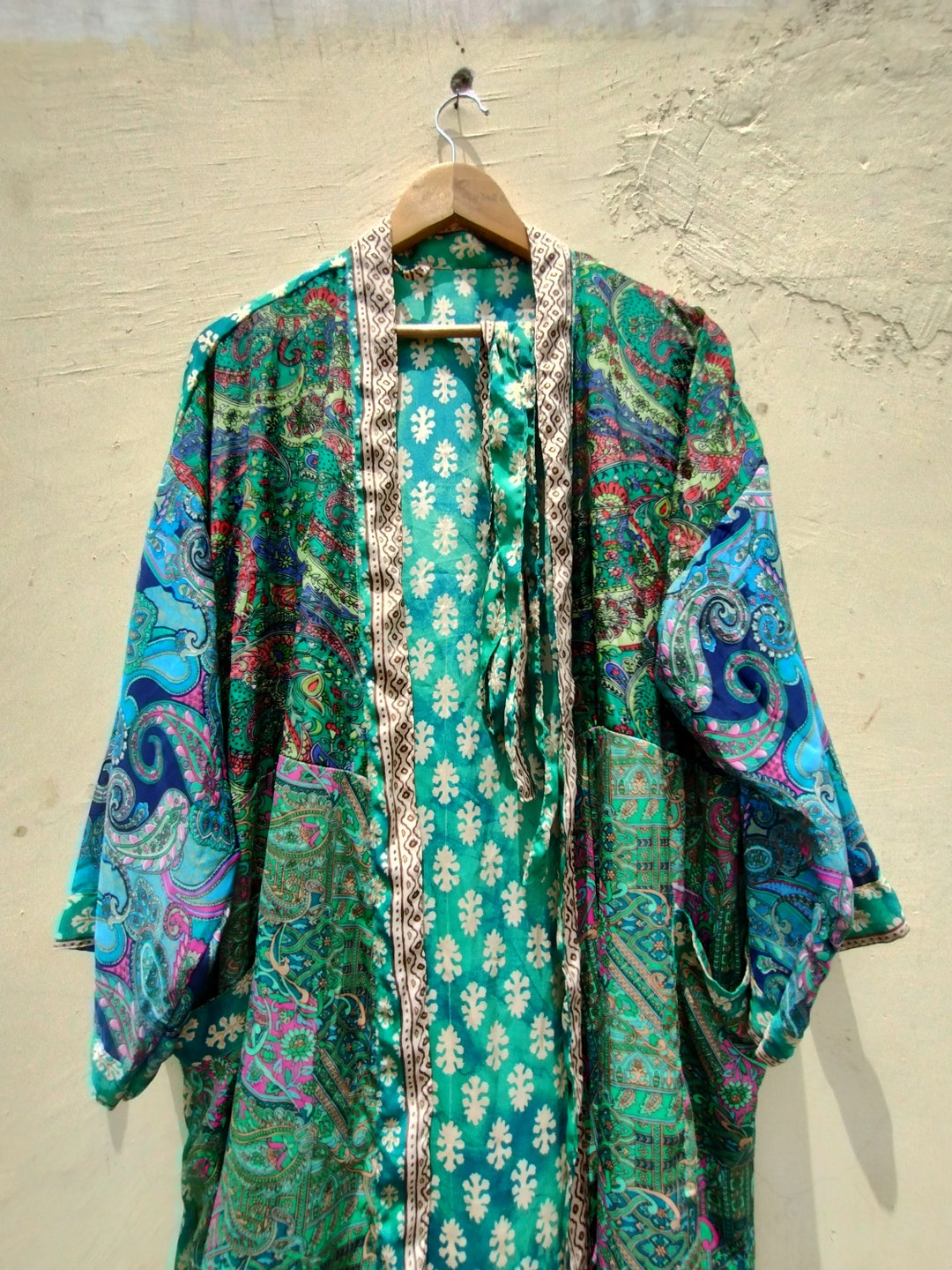 Buy Woman Silk Kimono Vintage Kimono Robe for Women Boho Kimono Online ...