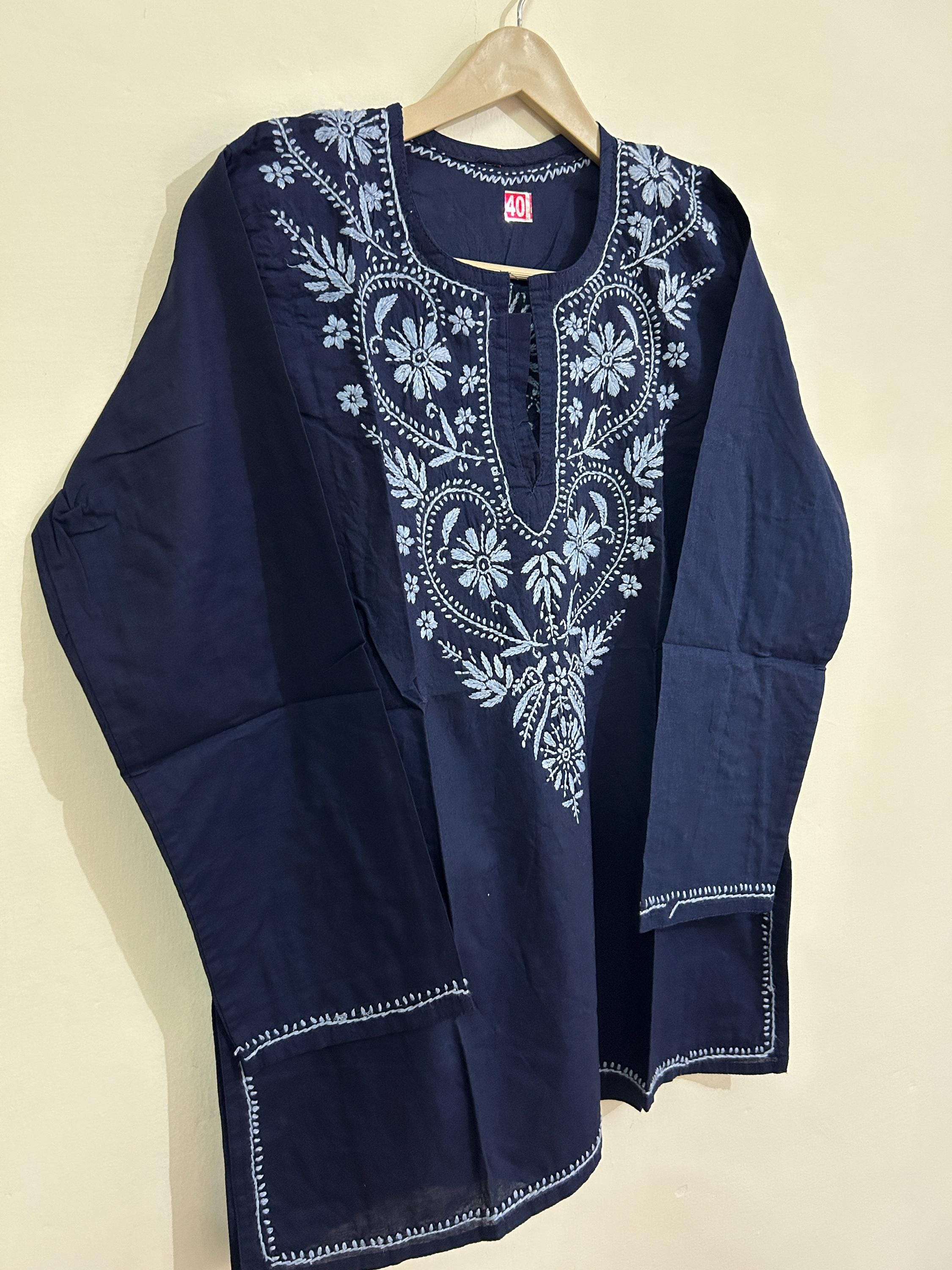トップス L'Appartement Indian Cotton Blouse Indian Cotton Embroidered Women Kurti Blouse, Top and Tees