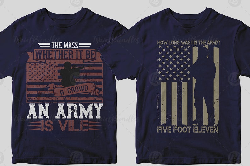 50 Editable Military Tshirt Design Bundle Military Tshirt Etsy
