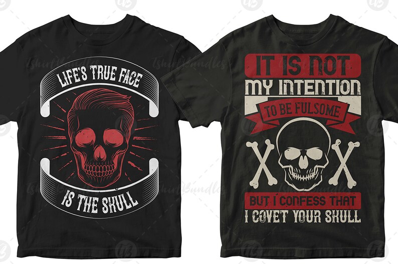 Download Skull T shirt design bundle Skull Svg BundleSkull Quotes | Etsy