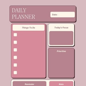 Goal Oriented Daily Planner