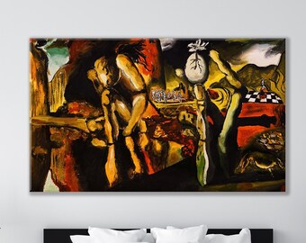 Salvador Dali-Metamorphosis of Narcissus Canvas | Surrealist Movement Canvas Wall Art | Greek myth of Narcissus Canvas| New Year Gift Idea