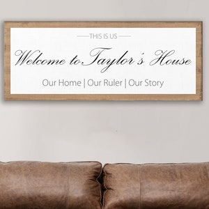 Personalized Family Name Sign | Custom Wall Decor | Customized Last Name Canvas | Living Room Decor | Farmhouse Family Wall Sign