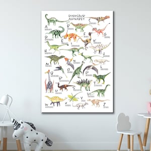 Dinosaur Alphabet, Animal Alphabet, Fabric Wall Hanging, Kids Room Decor, Playroom Wall Decor, Classroom Decor, ABC Sign, Home School Decor