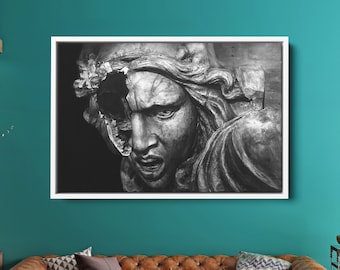 Robert Lungo &#39;Quarantine Films&#39; Canvas Wall Art,Lungo Fine Poster Art Reproduction,Sculpture Canvas WallArt,Modern Minimal Art,New Year Gift