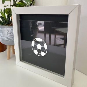 Tickethalter Schattenbox Personalisiert, Sportgedenkbox, personalisierte Box, für Freund und Freundin, Fußball- und Tennisgedenkbox