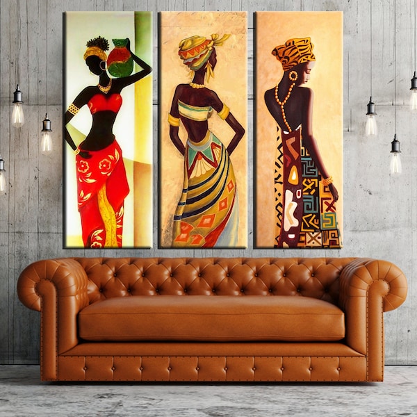 African girls in ethnic colorful dress,Beautiful african women wearing ethnic print clothes,African women in Yellow,Orange,Red,Green clothes