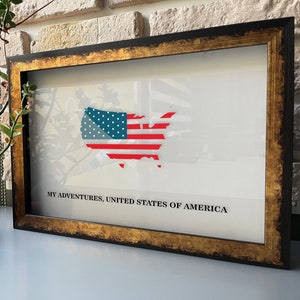 Personalized Adventure Box | Travel Fund Box | Ticket Display | Concert-Flight Ticket Box | Holiday Keepsakes BOX | America Travel Memories
