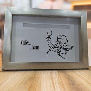 Rezept-Karte Box | Personalisierte Kaffee Rezept Kartenbox | Barista Geschenk | Erinnerungsbox | Restaurant Cafe Wunsch- und Beanstandungsbox | Geschenk für Papa
