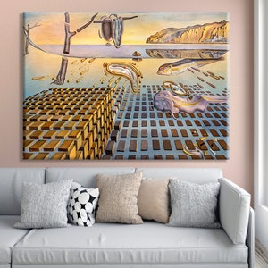 Salvador Dali Print Canvas Wall Art|Salvador Dali Disintegration of Perseverance |Surrealism Art| Canvas Wall Art|New Year Gift|Thanksgiving