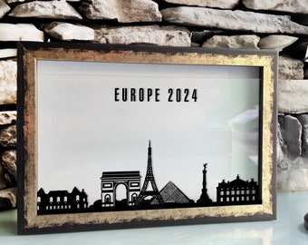 Personalized Clear Acrylic Travel Adventure Box, Concert Ticket & Photo Memory Box