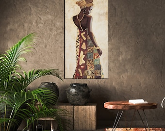 African Woman Canvas Print | Ethnic Art Wall Decor