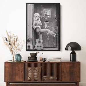 Dolly Parton Music Star Pop Art Canvas, Nostalgic Photo, Celebrity Music Star, Music Artist, Black and White,New Year Gift Idea,Thanksgiving