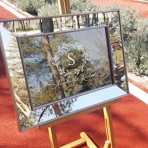 Framed Wedding Mirrored Acrylic Welcome Wedding Sign | Wedding Framed Welcome Sign | Custom Welcome Sign | Acrylic Wedding Decor Fth-sign