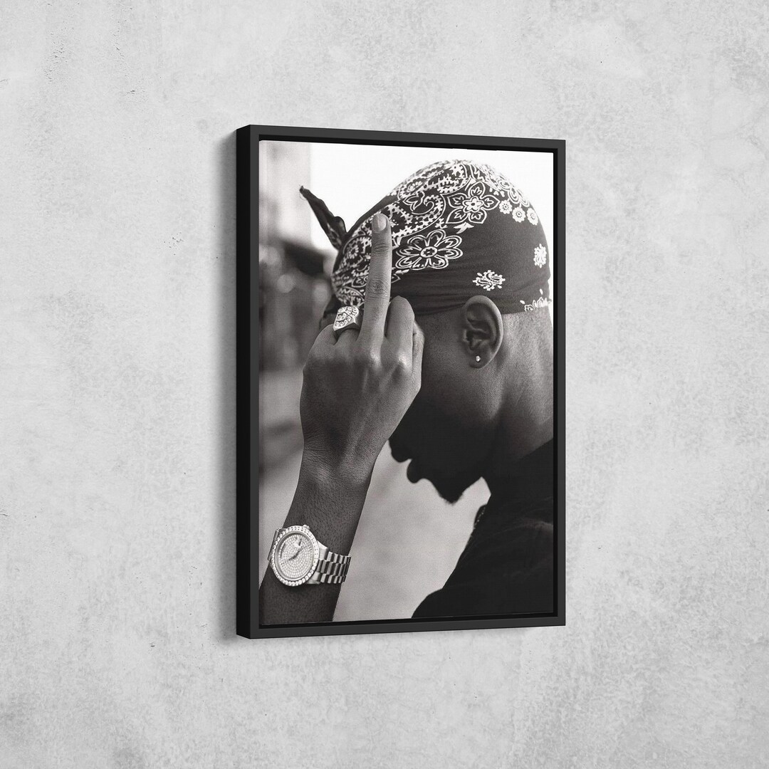 Tupac Shakur Canvas Wall Art , 2pac Canvas , Single Panel Wall Decor