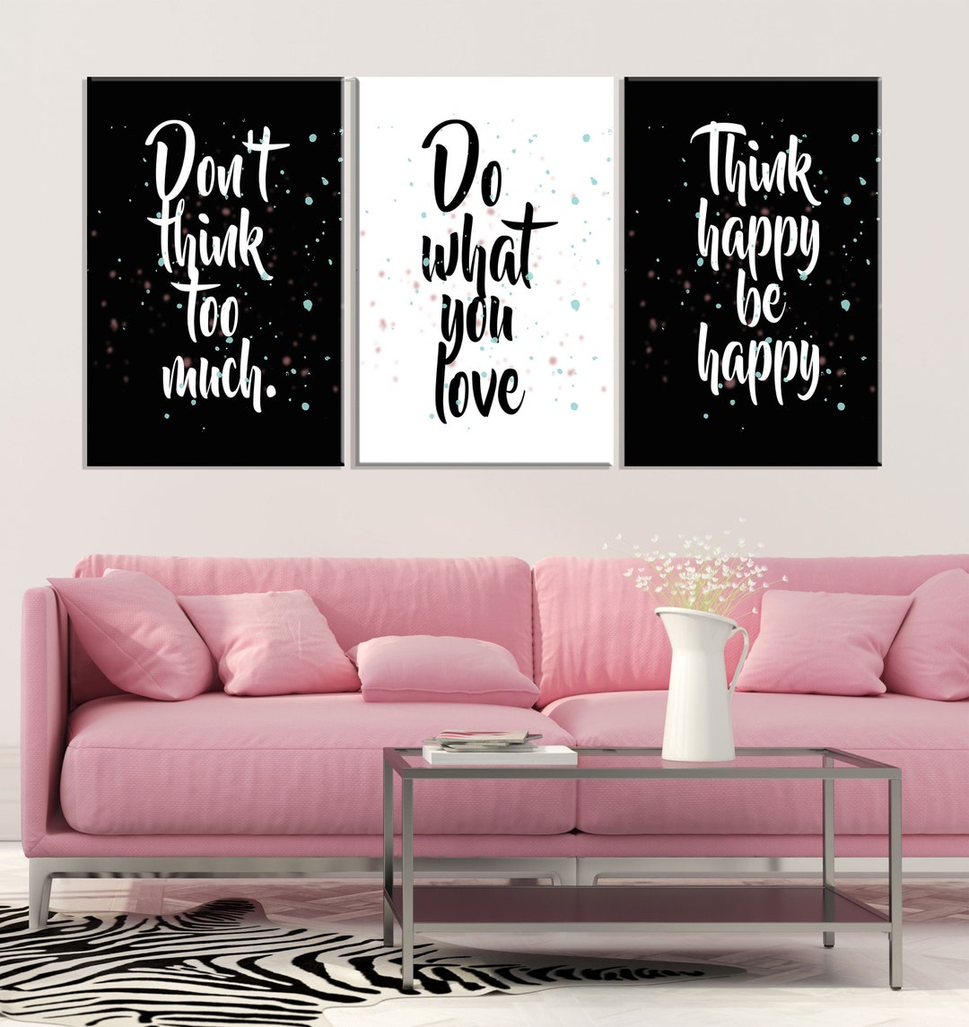 Set of 3 Motivational Canvas Prints, Modern Wall Art - Etsy