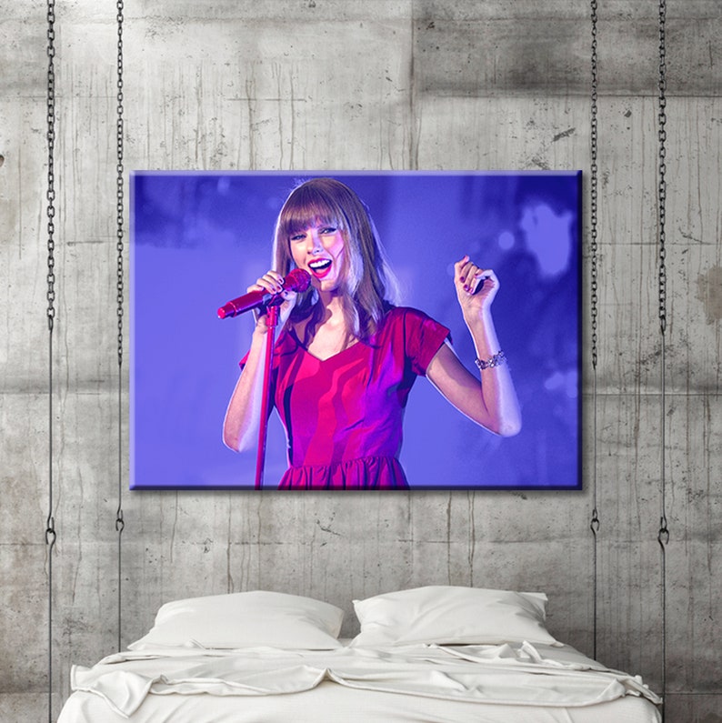 Taylor Swift Wall Art Decor / Taylor Swift Printed Canvas / Etsy