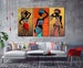 African women in colorful dresses,Traditional Africans Canvas, Colorful African Girls canvas, African Girls Christmas gift,Set of 3 Ethnic 