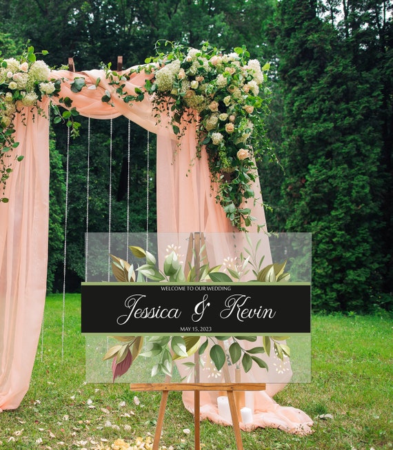 2 Cartelli Acrilici Per Matrimonio - Segnaposto Bagno Donna E Uomo, Con Supporto, 20x28 Cm, Verde