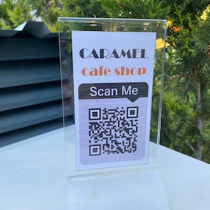 Acryl-Schild-Halter | Transparentes Tischmenü | Menü-Cover | Menü Acryl | Hochzeit Zeichen |  Schild Stand | Acryl Bar Menü | Table Top Menü