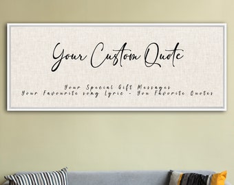 Custom Framed Canvas Sign: Personalized Wall Art