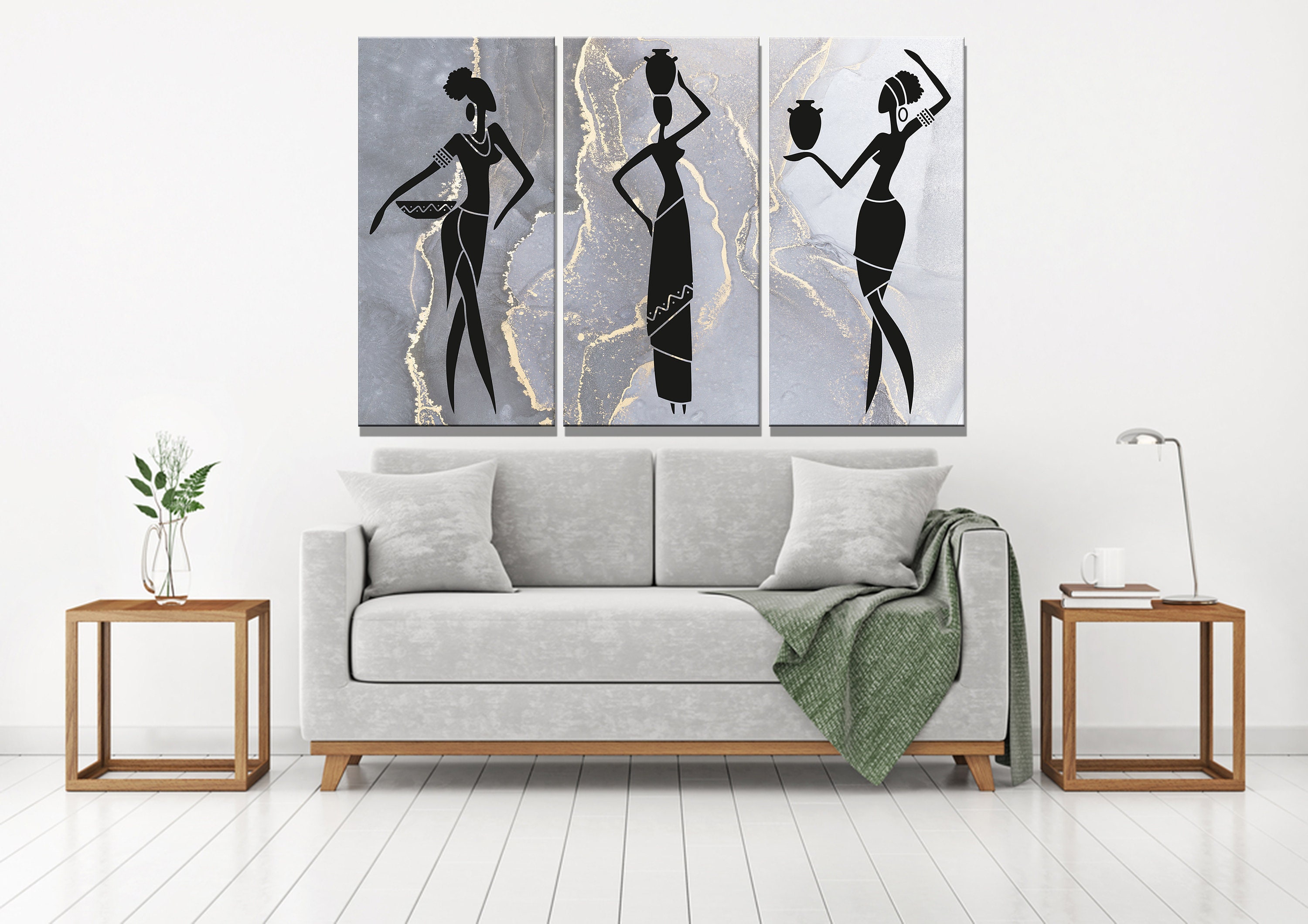 African American art African wall decor Black Girls Fashion Etsy