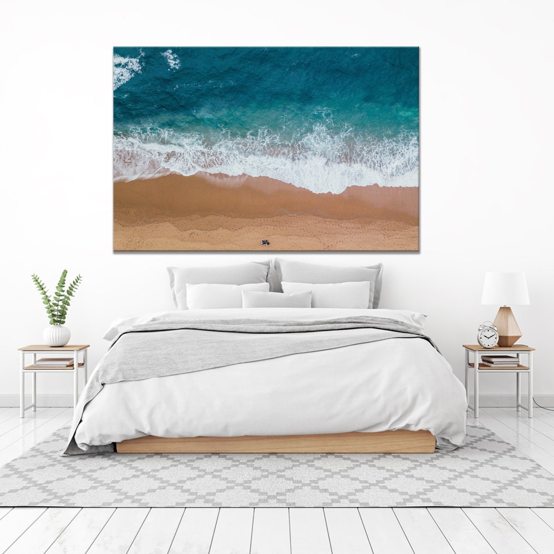 Aerial Beach Wall Art Prints Set of 4 Panel Abstract Art Decor beach