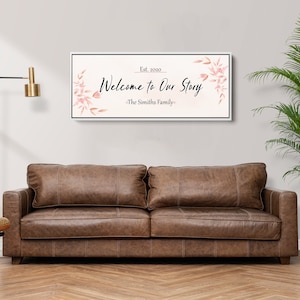 Custom Family Name Sign Home Decor, Personalized Art Canvas, Country Home Decor, Living Room Decor, Personalized Gift, Custom Wall Decor