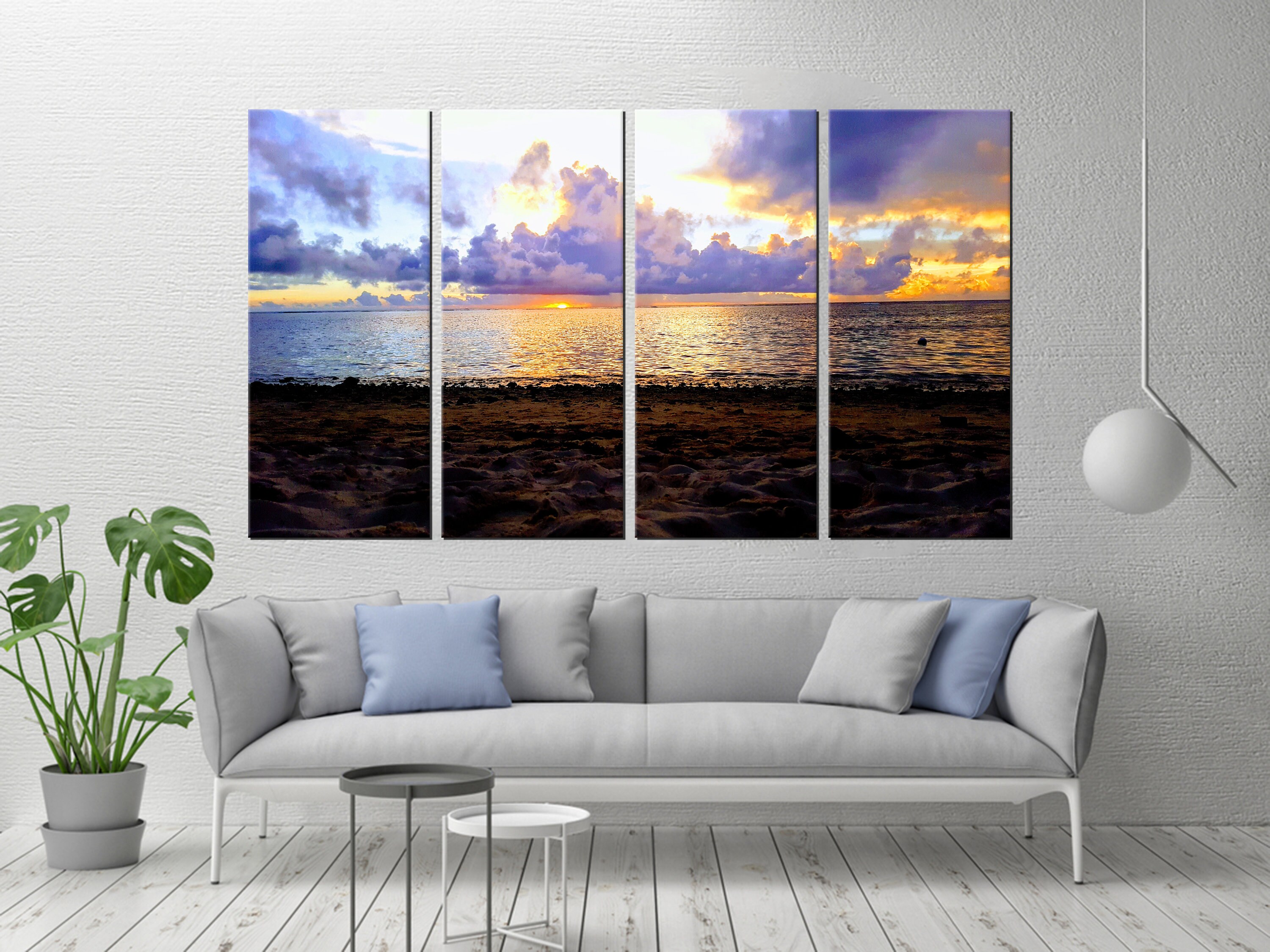 セール %40 海と夕日の壁飾り | モダンアート | クリエイティブ