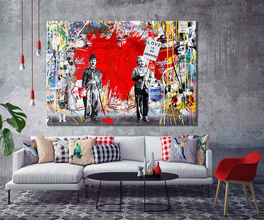 Banksy Canvas Wall Art Banksy Wall Art Banksy Print Etsy