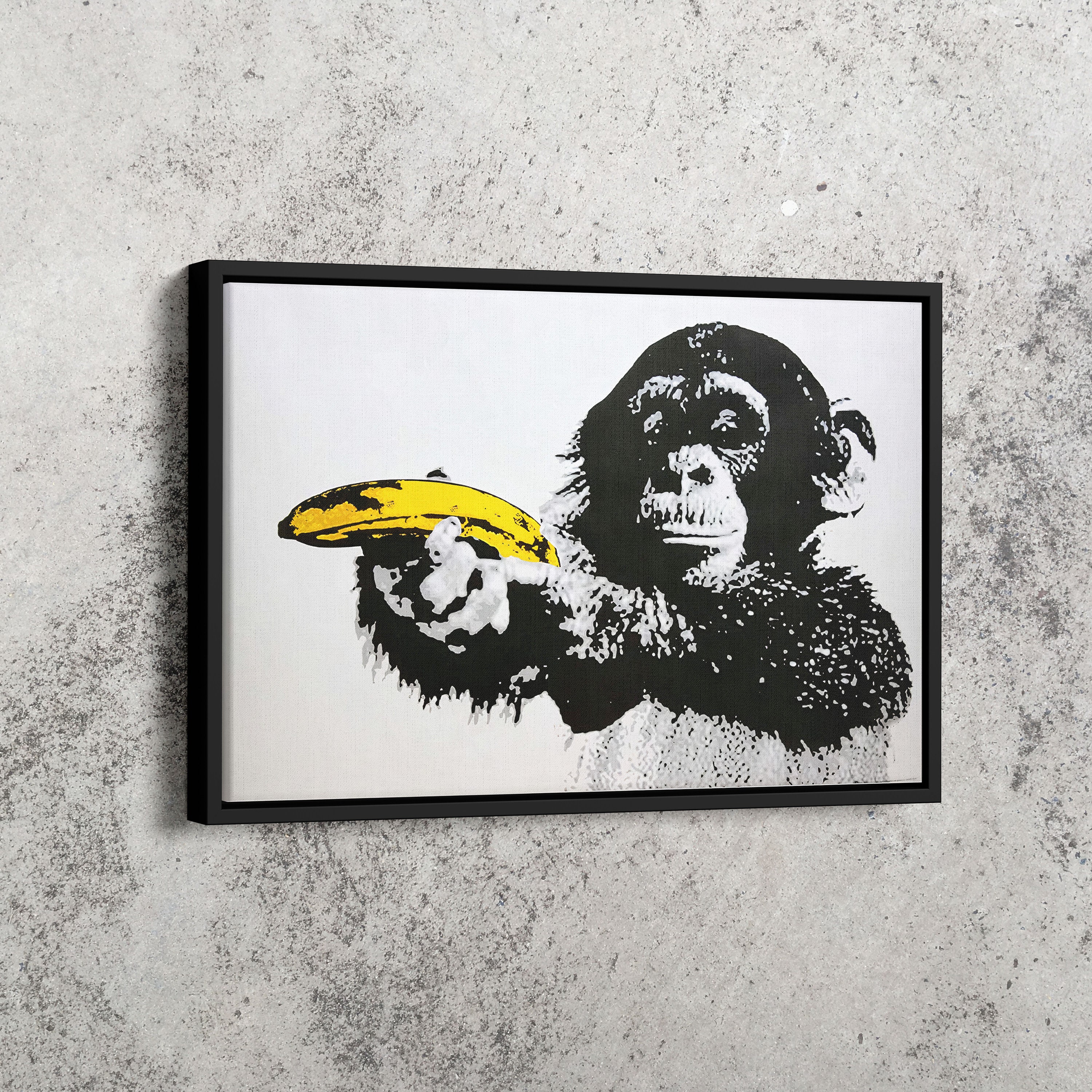 Banksy Monkey Canvas Art – Graffiti Style Wall Decor - Etsy