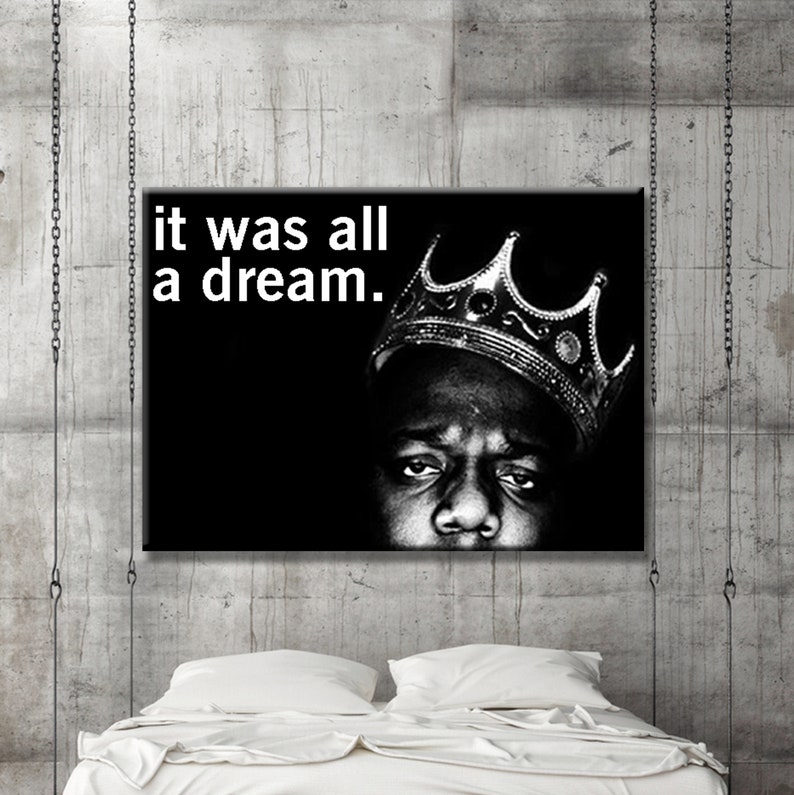 The Notoriousbiggie Smallsjuicy It Was All a Dream Canvas Etsy