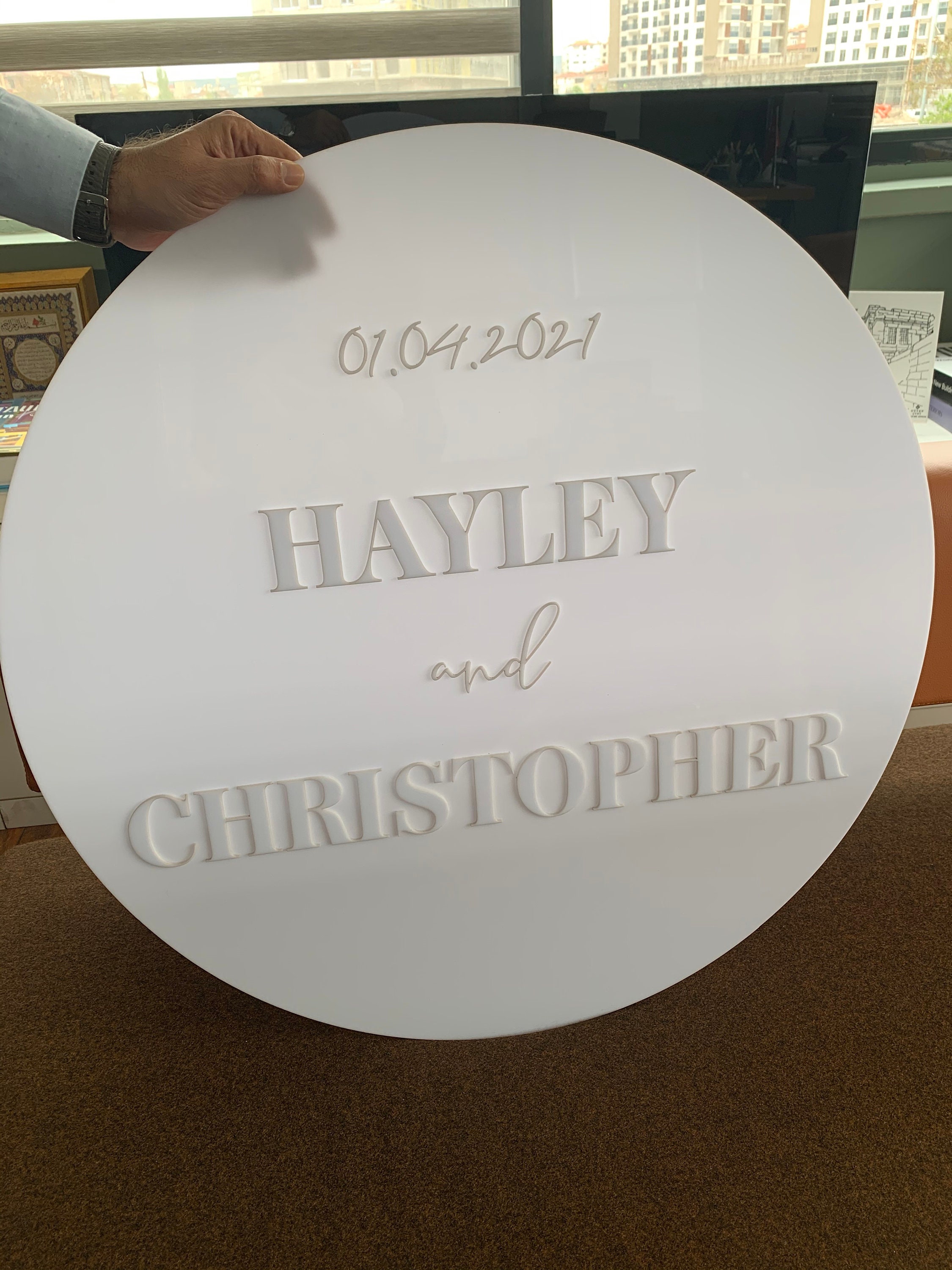 White Acrylic Bridal Sign Wedding Acrylic Custom Bride Etsy