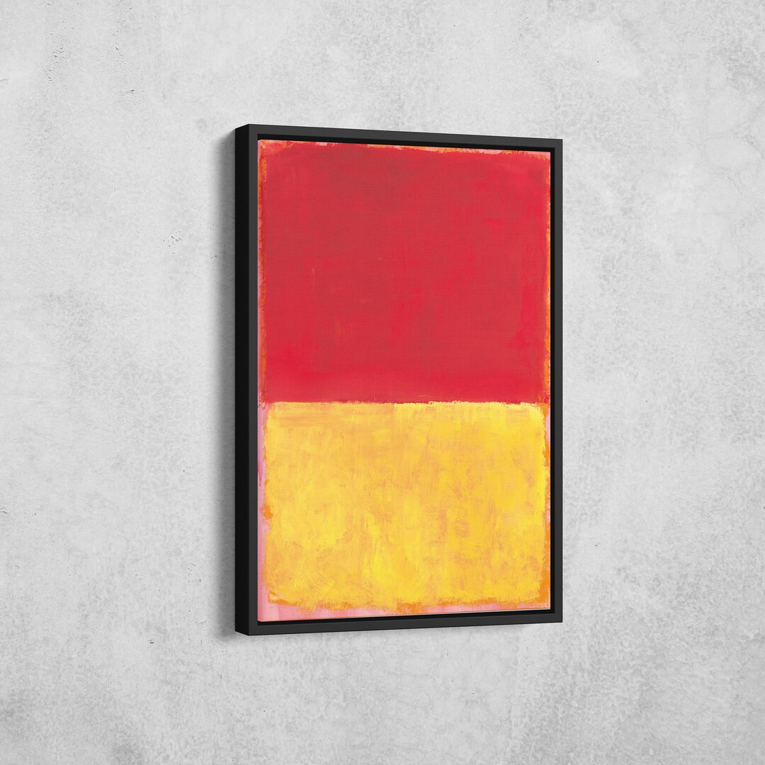 Mark Rothko Red Abstract Canvas Print, Modern Wall Art - Etsy