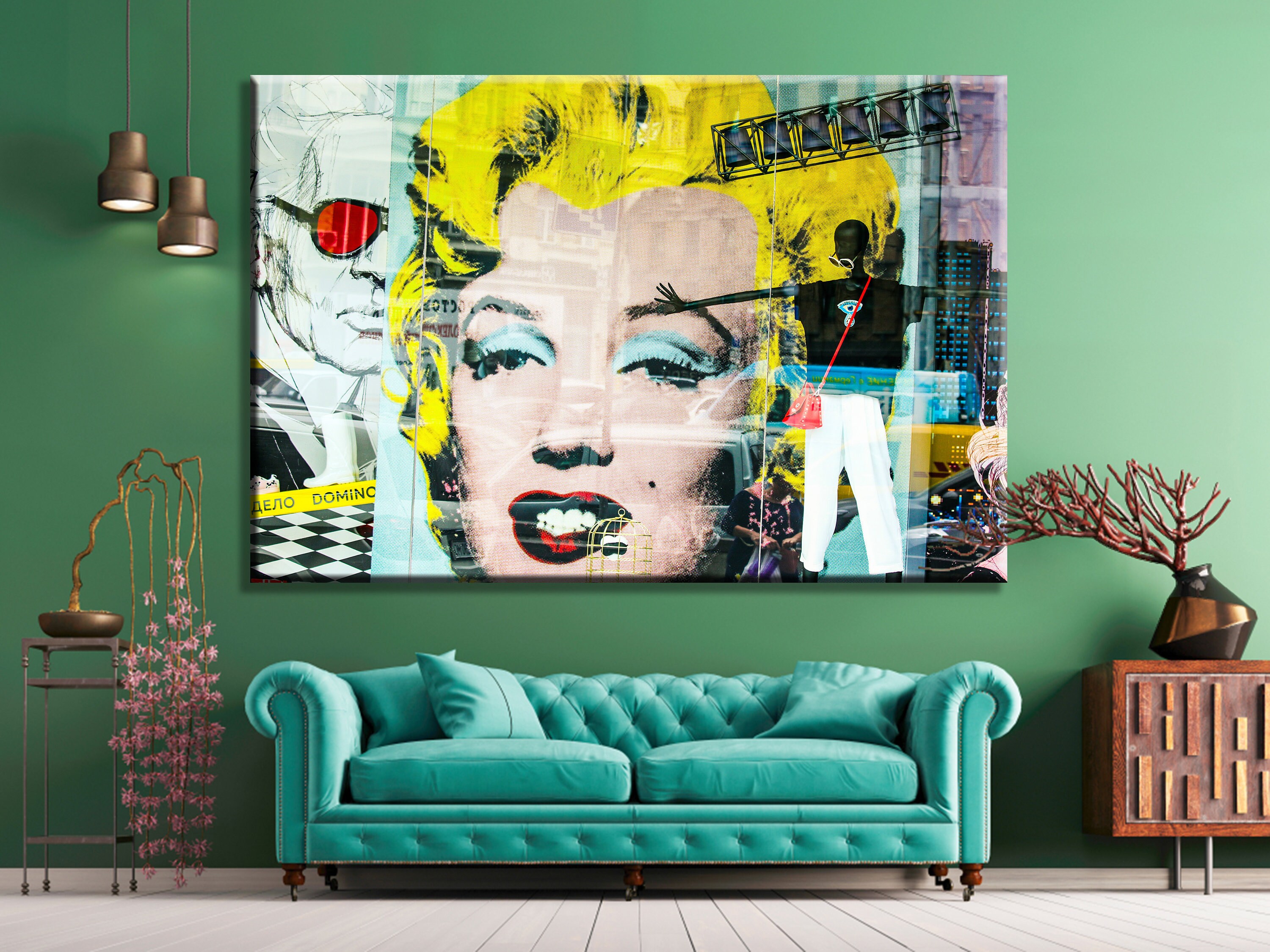 Marilyn Monroe Magazine Style Canvas Print Decorative Modern Wall Art Decor 