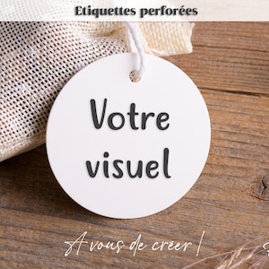 Etiquettes PERFORÉES personnalisées avec votre visuel, votre thème, création ou votre logo