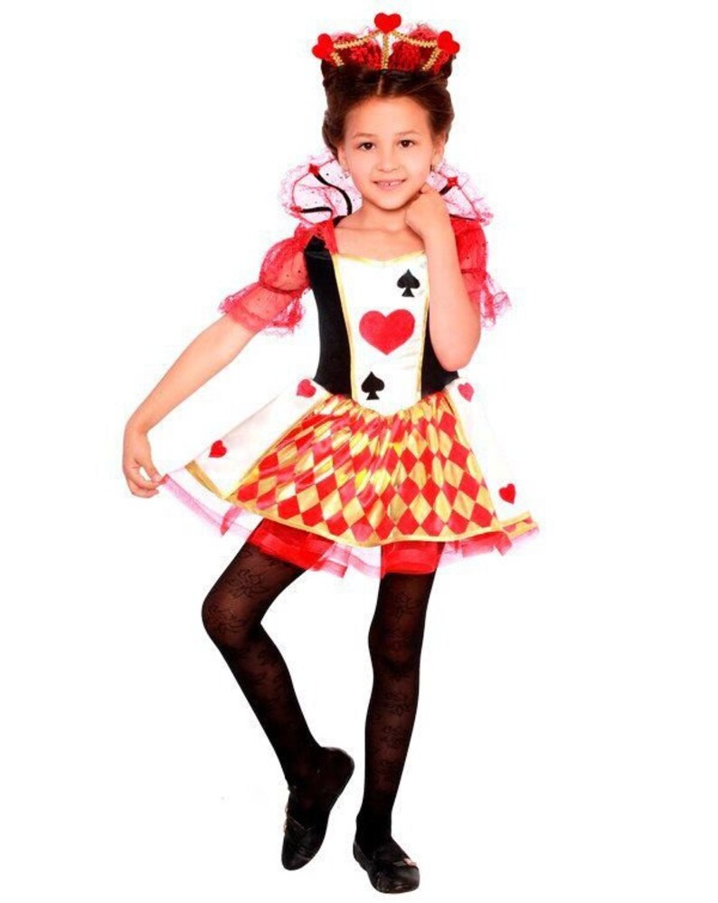 Girls queen of hearts costume Halloween Kids queen costume | Etsy