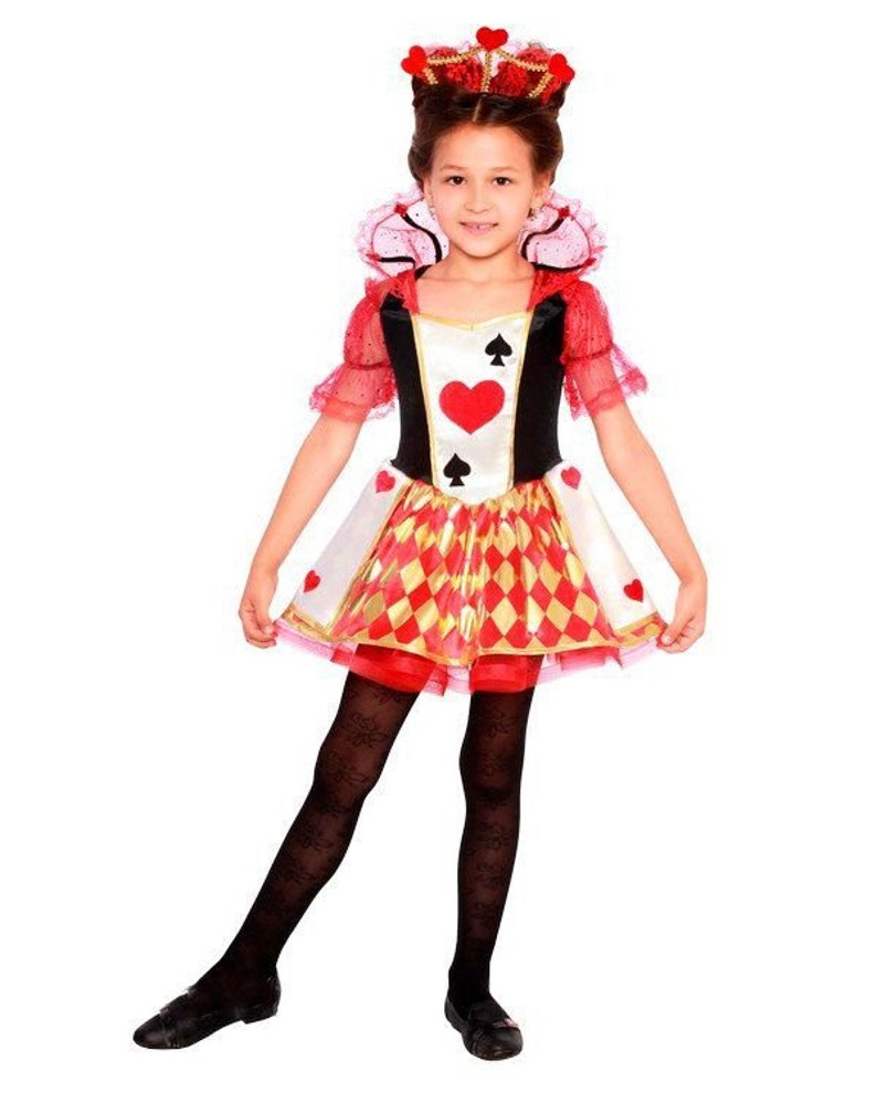 Girls queen of hearts costume Halloween Kids queen costume Etsy